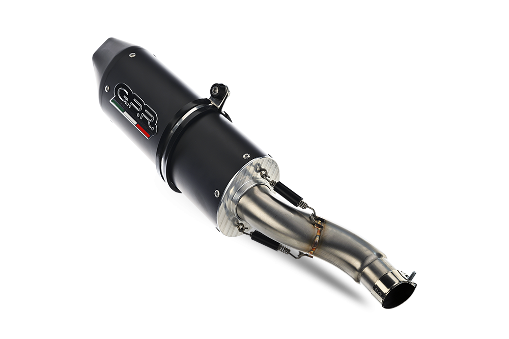 GPR auspuff kompatibel mit  Benelli Leoncino 500 Trail 2017-2024, Furore Nero, Decat Pipe, Katalysatorabscheider, artikel ohne Genehmigung 