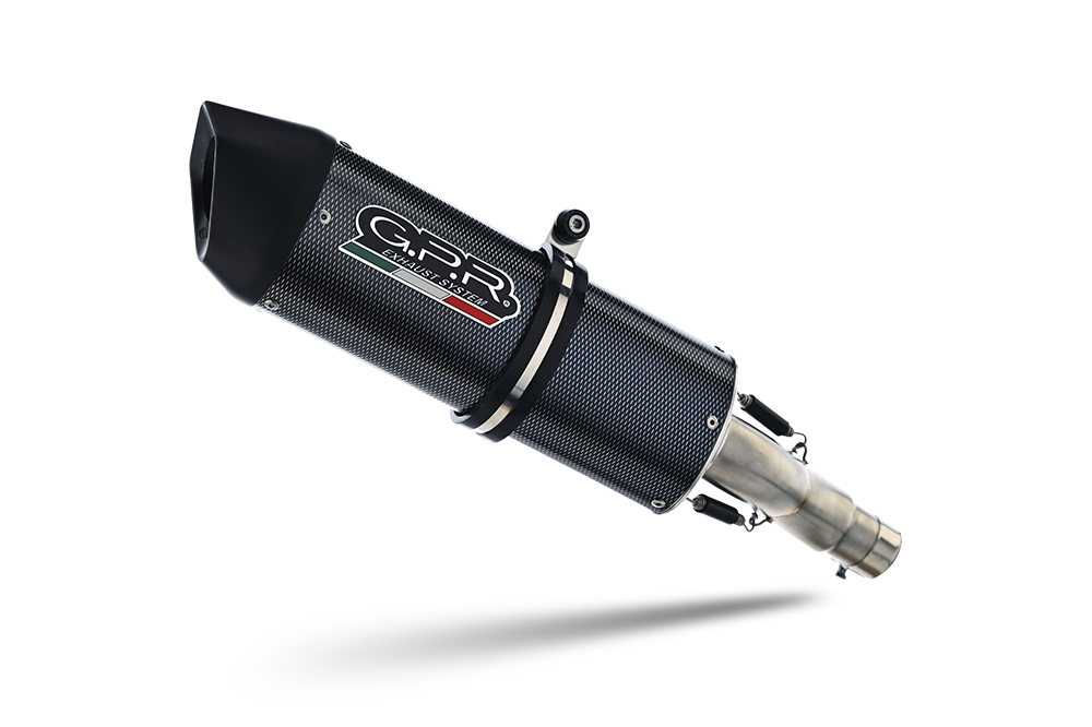 GPR auspuff kompatibel mit  Cf Moto 650 Gt 2022-2024, Furore Poppy, Racing Slip-on, inkl. Verbindungsrohr, herausnehmbarem DB-Killer, ohne ABE 
