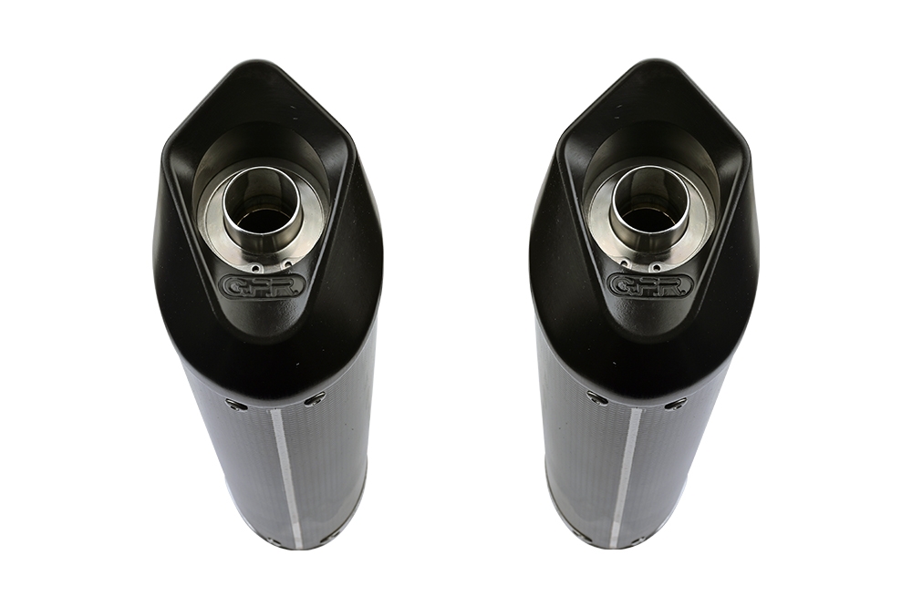 GPR auspuff kompatibel mit  Bmw K 1600 Gt 2010-2016, Furore Poppy, Doppelt homologierter legaler Slip-On-Auspuff mit ABE, einschließlich abnehmbarer DB-Killer und verbindungsrohre 