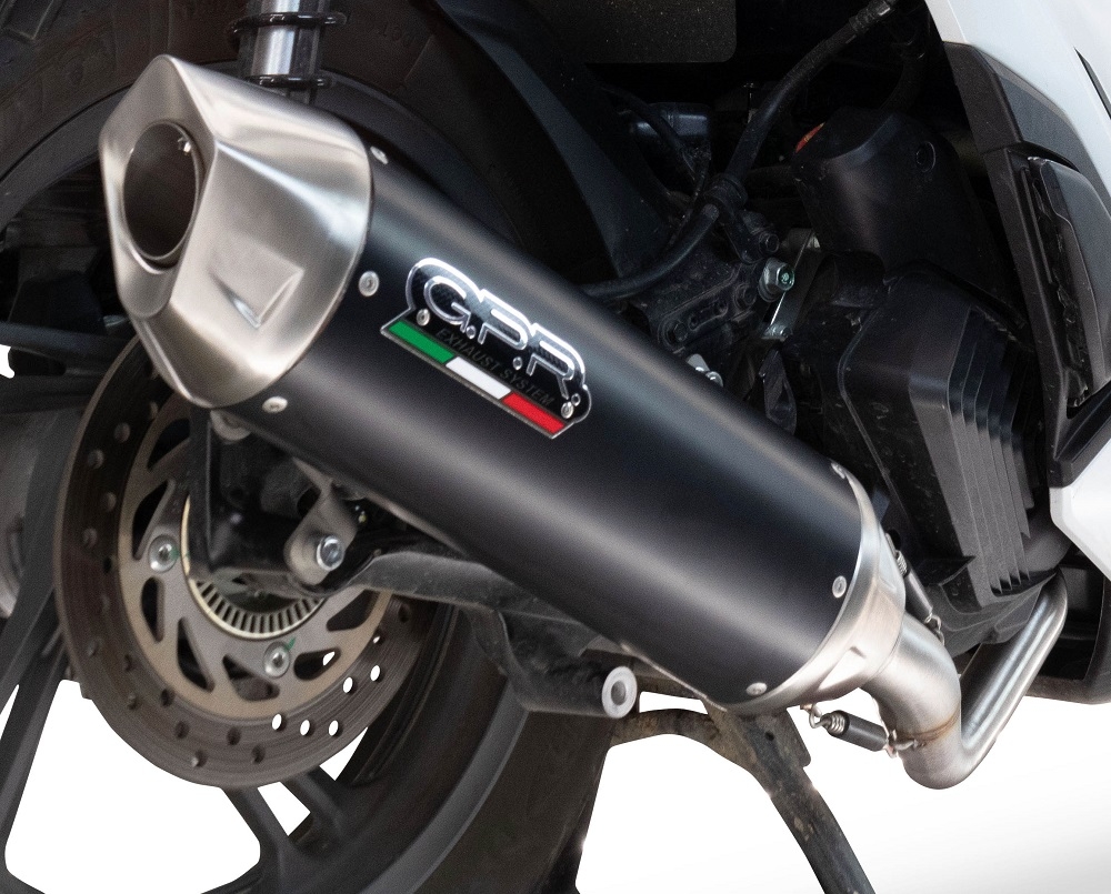 GPR auspuff kompatibel mit  Zontes E 350 2023-2025, Furore-X Scooter, Zugelassener legaler Vollanlagenauspuff mit ABE, inklusive herausnehmbarem DB-Killer 