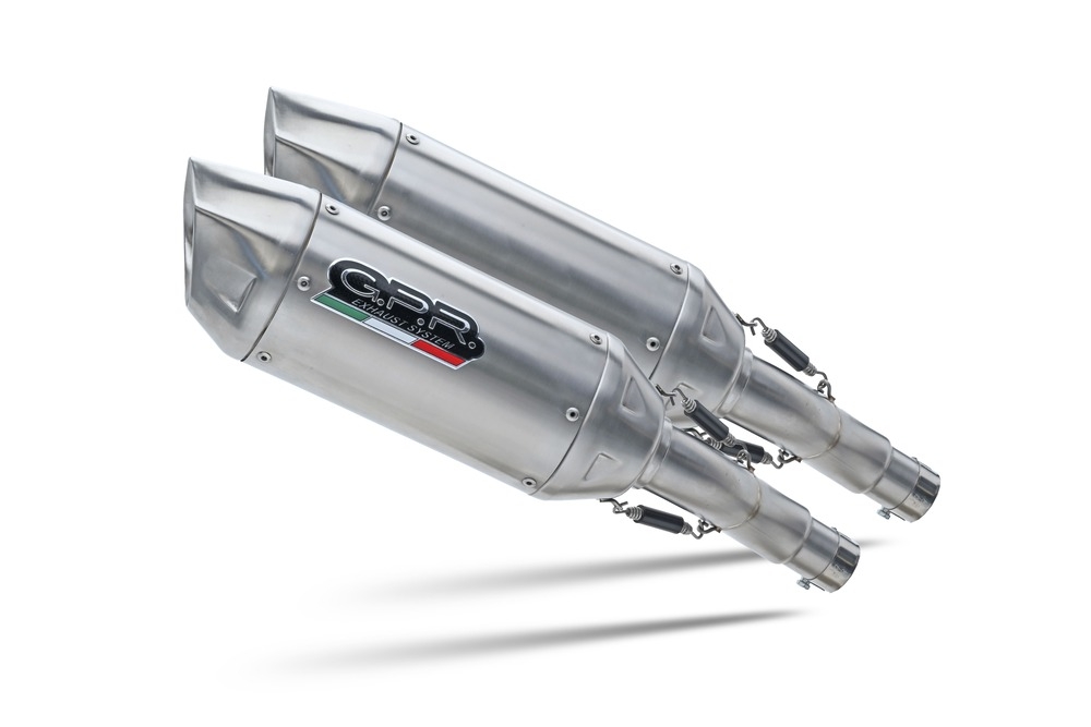 GPR auspuff kompatibel mit  Ducati Multistrada 620 2005-2007, Furore-X Inox, Doppelt homologierter legaler Slip-On-Auspuff mit ABE, einschließlich abnehmbarer DB-Killer und verbindungsrohre 