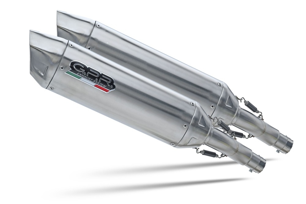 GPR auspuff kompatibel mit  Aprilia Etv Caponord 1000 Rally 2001-2007, Furore-X Inox, Doppelt homologierter legaler Slip-On-Auspuff mit ABE, einschließlich abnehmbarer DB-Killer und verbindungsrohre 