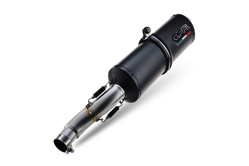 GPR auspuff kompatibel mit  Bmw F 650 Cs Scarver 2001-2006, Ghisa , Zugelassener legaler Slip-On-Auspuff mit Abe, einschließlich abnehmbarem DB-Killer und Verbindungsrohr 