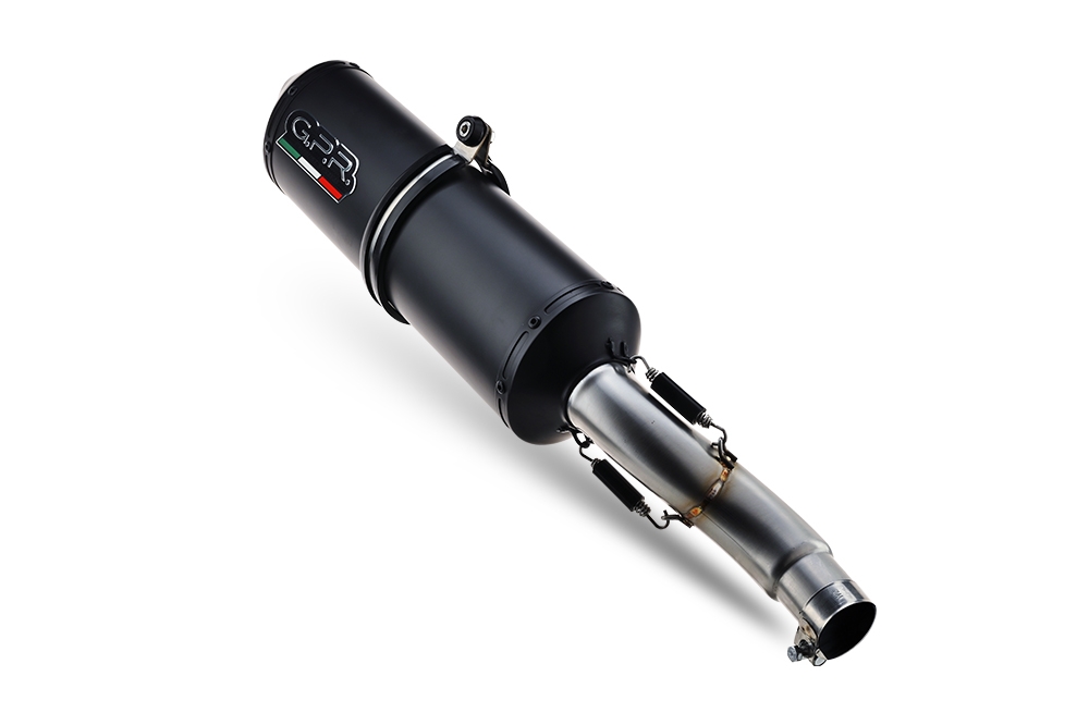 GPR auspuff kompatibel mit  Royal Enfield Scram 411 2022-2024, Ghisa , Zugelassener legaler Slip-On-Auspuff mit Abe, einschließlich abnehmbarem DB-Killer,katakysator und Verbindungsrohr 