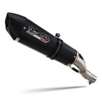 GPR auspuff kompatibel mit  Aprilia RS 457 2024-2025, New Grand Prix Evo Black Titanium, Homologierte auspuff mit verbindungsrohr und katalysator 
