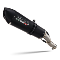 GPR auspuff kompatibel mit  Ducati Hypermotard 796 2010-2012, New Grand Prix Evo Black Titanium, Zugelassener legaler Mid-Full-Systemauspuff mit ABE, einschließlich abnehmbarem DB-Killer und Katalysator 