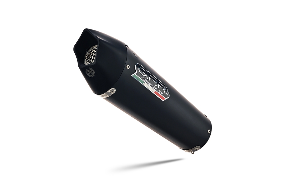 GPR auspuff kompatibel mit  Triumph Daytona 660 2023-2025, New Grand Prix Evo Black Titanium, Homologierte auspuff mit verbindungsrohr und katalysator 