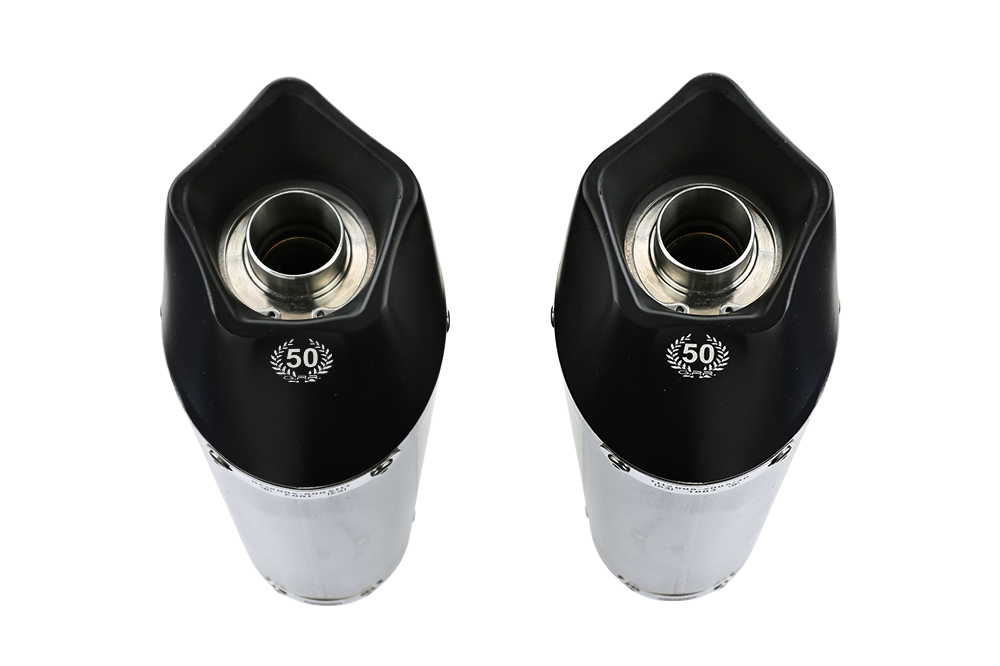 GPR auspuff kompatibel mit  Ducati Hypermotard 1100 -1100 Evo  2007-2012, New Grand Prix Evo Black Titanium, Doppelt homologierter legaler Slip-On-Auspuff mit ABE, einschließlich abnehmbarer DB-Killer und verbindungsrohre 