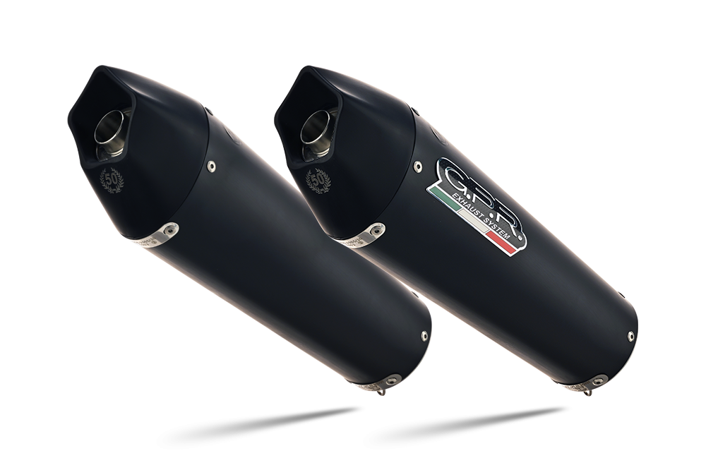 GPR auspuff kompatibel mit  Ducati Monster 796 2010-2014, New Grand Prix Evo Black Titanium, Doppelt homologierter legaler Slip-On-Auspuff mit ABE, einschließlich abnehmbarer DB-Killer, Link Pipes und Katalysatoren 
