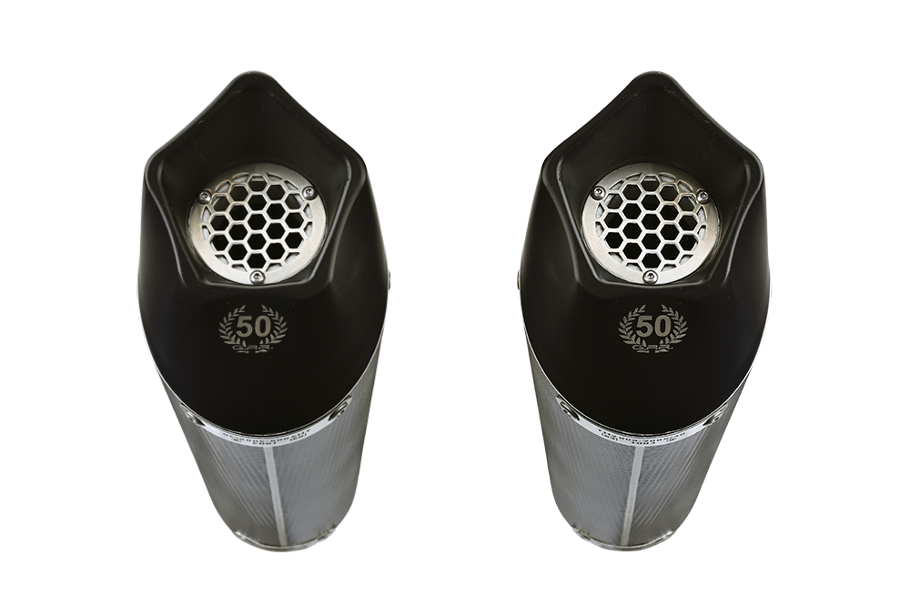 GPR auspuff kompatibel mit  Bmw K 1600 Gt 2022-2025, New Grand Prix Evo Poppy, Doppelt homologierter legaler Slip-On-Auspuff mit ABE, einschließlich abnehmbarer DB-Killer und verbindungsrohre 