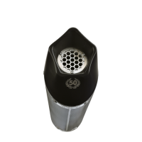 GPR auspuff kompatibel mit  Cf Moto 650 Gt 2022-2024, New Grand Prix Evo Poppy, Zugelassener legaler Slip-On-Auspuff mit Abe, einschließlich abnehmbarem DB-Killer und Verbindungsrohr 