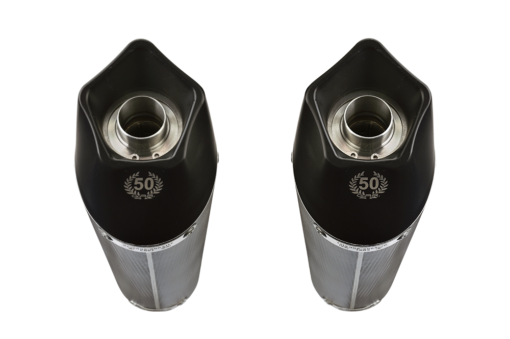 GPR auspuff kompatibel mit  Bmw K 1600 Gtl 2012-2016, New Grand Prix Evo Poppy, Doppelt homologierter legaler Slip-On-Auspuff mit ABE, einschließlich abnehmbarer DB-Killer und verbindungsrohre 