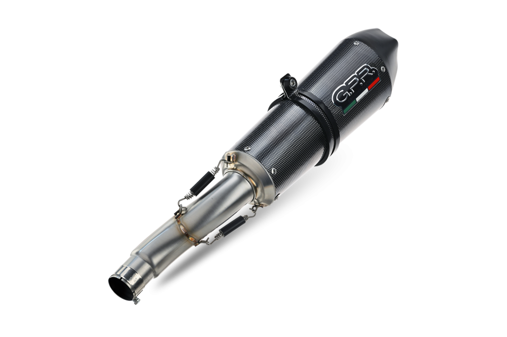 GPR auspuff kompatibel mit  Bmw K 1600 Gt 2022-2025, New Grand Prix Evo Poppy, Doppelt homologierter legaler Slip-On-Auspuff mit ABE, einschließlich abnehmbarer DB-Killer und verbindungsrohre 