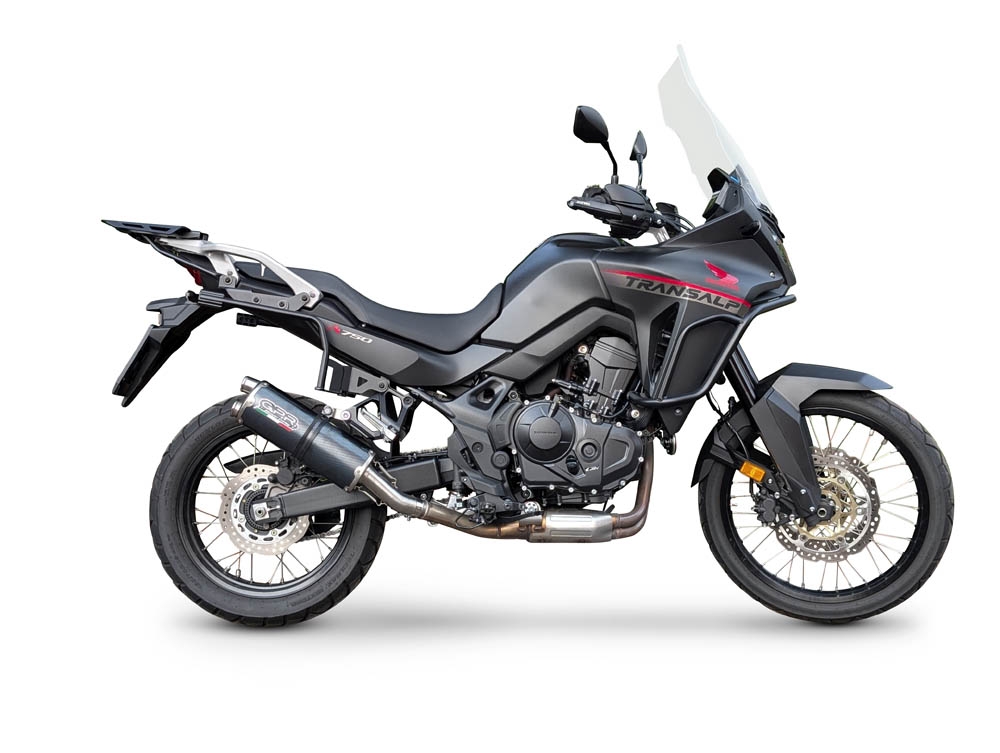 GPR auspuff kompatibel mit  Honda XL750 TRANSALP 750 2023-2025, Dual Poppy, Zugelassener legaler Slip-On-Auspuff mit Abe, einschließlich abnehmbarem DB-Killer und Verbindungsrohr 