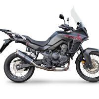 GPR auspuff kompatibel mit  Honda XL750 TRANSALP 750 2023-2025, Dual Poppy, Zugelassener legaler Slip-On-Auspuff mit Abe, einschließlich abnehmbarem DB-Killer und Verbindungsrohr 