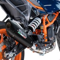 GPR auspuff kompatibel mit  Husqvarna Svartpilen 701 2018-2020, New Grand Prix Evo Black Titanium, Zugelassener legaler Slip-On-Auspuff mit Abe, einschließlich abnehmbarem DB-Killer und Verbindungsrohr 