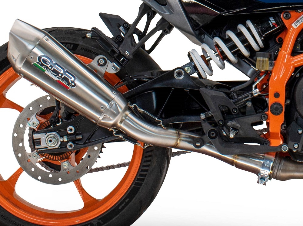 GPR auspuff kompatibel mit  Husqvarna Svartpilen 701 2018-2020, New Grand Prix Evo Titanium, Zugelassener legaler Slip-On-Auspuff mit Abe, einschließlich abnehmbarem DB-Killer und Verbindungsrohr 