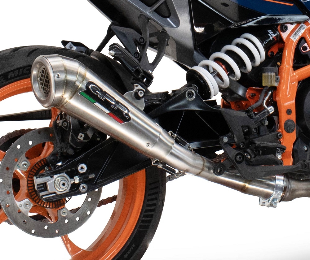 GPR auspuff kompatibel mit  Husqvarna Vitpilen 250 2024-2025, Powercone Evo, Zugelassener legaler Slip-On-Auspuff mit Abe, einschließlich abnehmbarem DB-Killer und Verbindungsrohr 