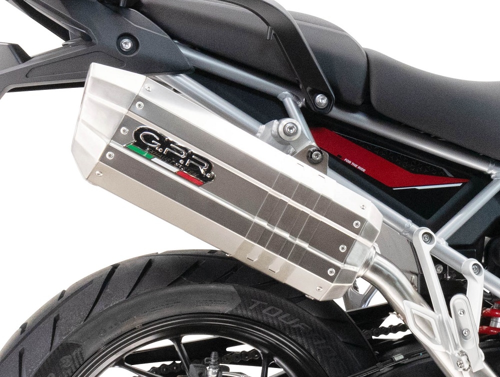 GPR auspuff kompatibel mit  Bmw R 1150 R 2000-2006, Hyper Sonic Inox, Zugelassener legaler Slip-On-Auspuff mit Abe, einschließlich abnehmbarem DB-Killer und Verbindungsrohr 