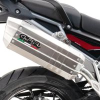 GPR auspuff kompatibel mit  Bmw R 1150 R 2000-2006, Hyper Sonic Inox, Zugelassener legaler Slip-On-Auspuff mit Abe, einschließlich abnehmbarem DB-Killer und Verbindungsrohr 
