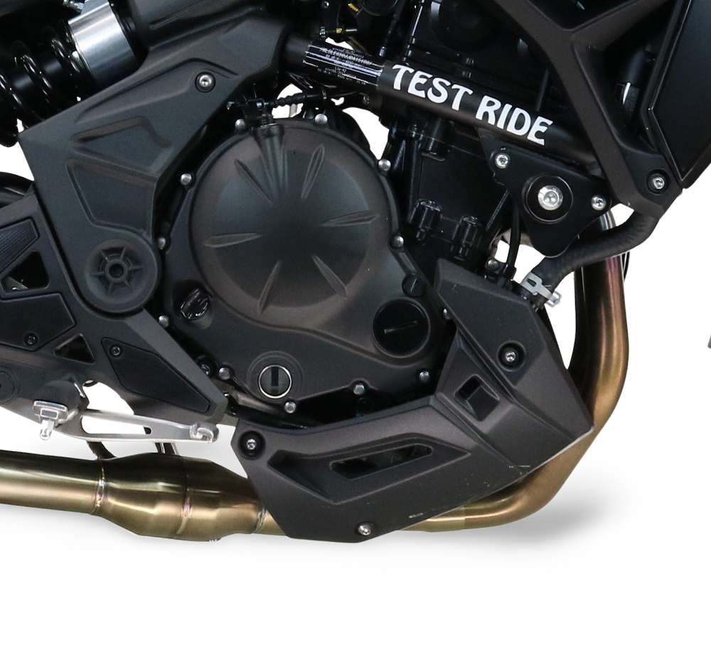 GPR auspuff kompatibel mit  Kawasaki Versys 650 2023-2025, GP-Revo Black Titanium, Vollständiges System für Nicht-EU-Märkte homologiert 