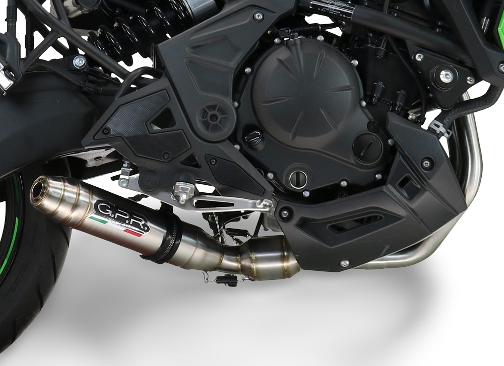 GPR auspuff kompatibel mit  Kawasaki Ninja 650 2023-2025, Deeptone Inox, Kompletter Rennauspuff, geliefert mit spezifischem Krümmer, Artikel ohne Homologation 