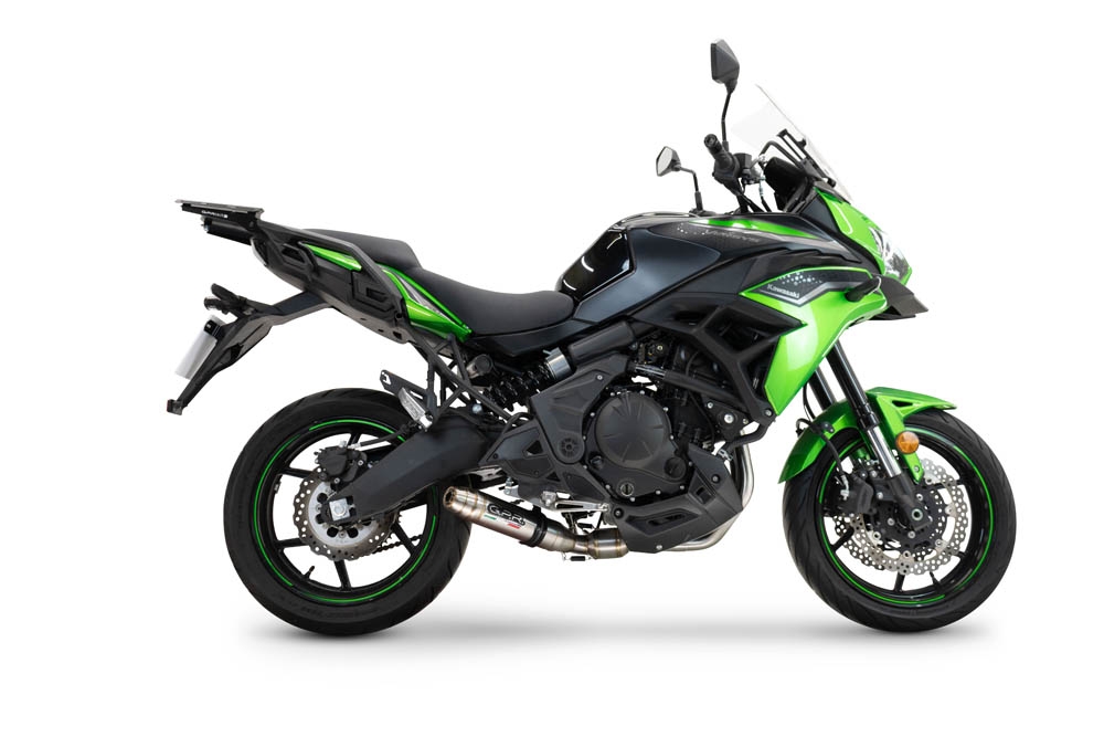 GPR auspuff kompatibel mit  Kawasaki Versys 650 2023-2025, Deeptone Inox, Kompletter Rennauspuff, geliefert mit spezifischem Krümmer, Artikel ohne Homologation 
