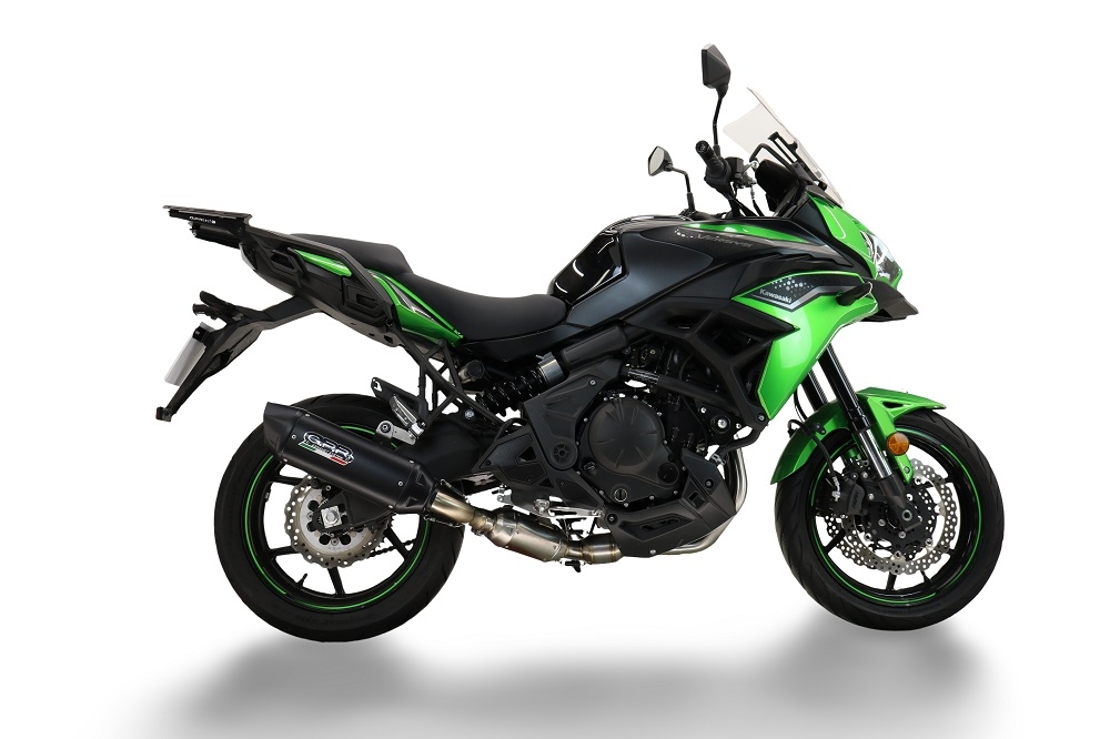 GPR auspuff kompatibel mit  Kawasaki Versys 650 2023-2025, Furore-X Titanio Nero, Homologierte auspuff für lärm mit verbindungsrohr und katalysator 