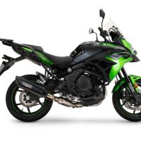 GPR auspuff kompatibel mit  Kawasaki Versys 650 2023-2025, Furore-X Titanio Nero, Homologierte auspuff für lärm mit verbindungsrohr und katalysator 