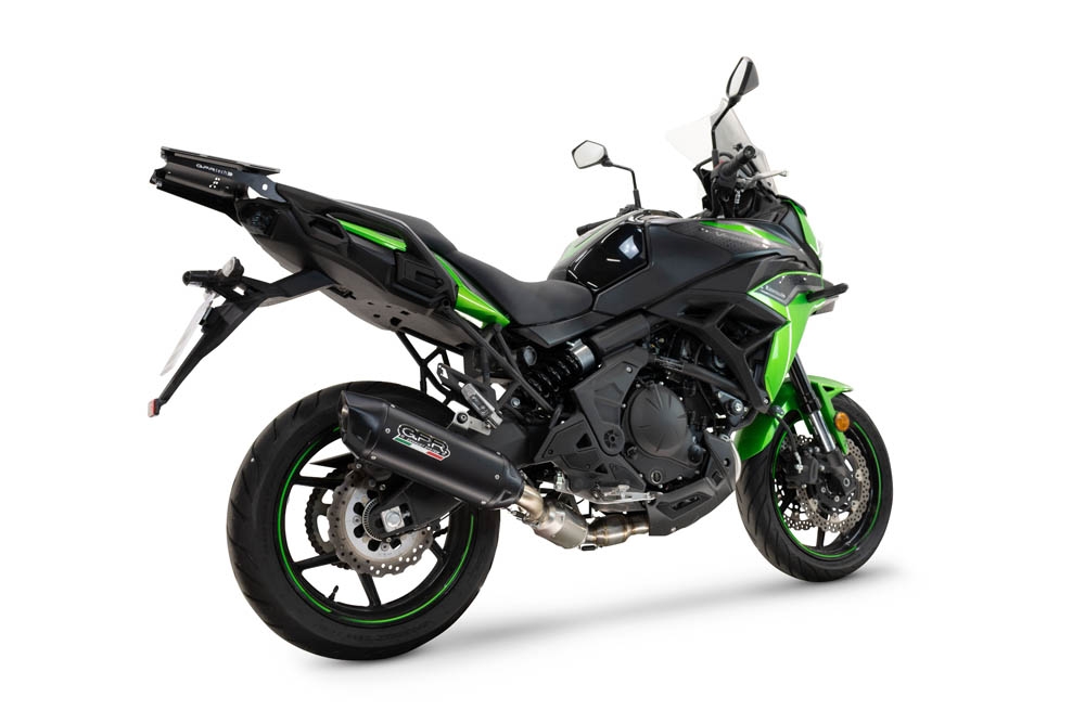 GPR auspuff kompatibel mit  Kawasaki Versys 650 2023-2025, Furore-X Titanio Nero, Homologierte auspuff für lärm mit verbindungsrohr und katalysator 