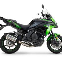 GPR auspuff kompatibel mit  Kawasaki Versys 650 2023-2025, Furore-X Titanio, Homologierte auspuff für lärm mit verbindungsrohr und katalysator 