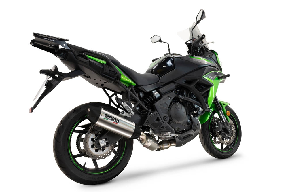GPR auspuff kompatibel mit  Kawasaki Versys 650 2023-2025, Furore-X Titanio, Homologierte auspuff für lärm mit verbindungsrohr und katalysator 