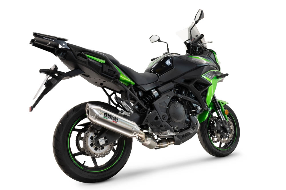 GPR auspuff kompatibel mit  Kawasaki Versys 650 2023-2025, Furore-X Acciaio Inox, Homologierte auspuff für lärm mit verbindungsrohr und katalysator 