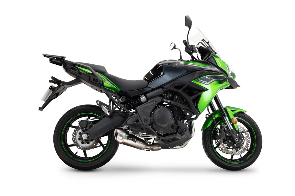 GPR auspuff kompatibel mit  Kawasaki Versys 650 2023-2025, GP-Revo Titanium, Racing-Komplettsystem-Auspuff, einschließlich Krümmer und abnehmbarem DB-Killer 