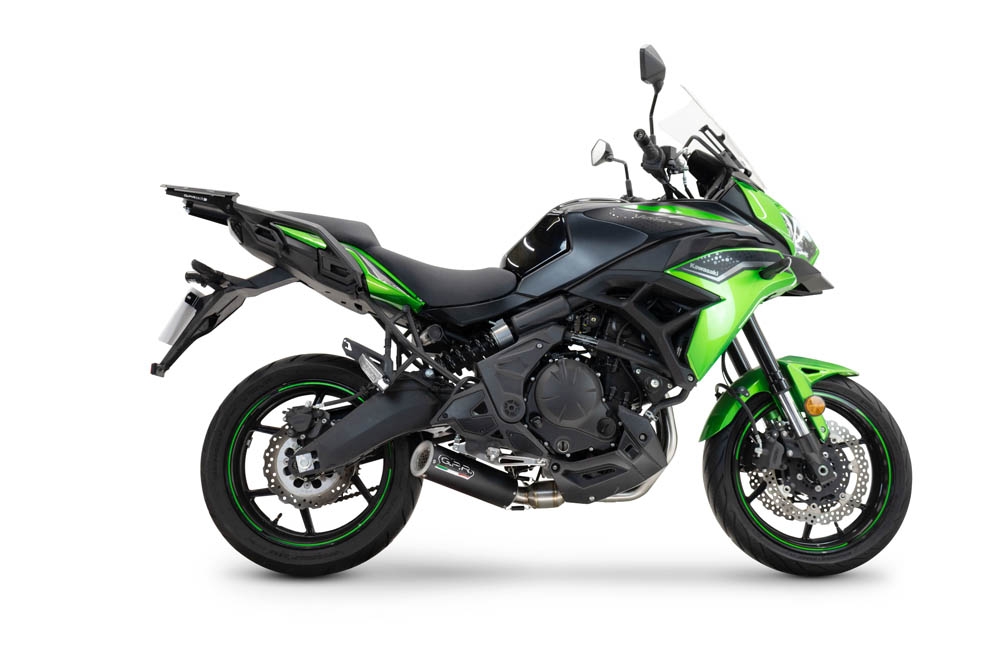 GPR auspuff kompatibel mit  Kawasaki Versys 650 2023-2025, M3 Black Titanium, Racing-Komplettsystem-Auspuff, einschließlich Krümmer und abnehmbarem DB-Killer 