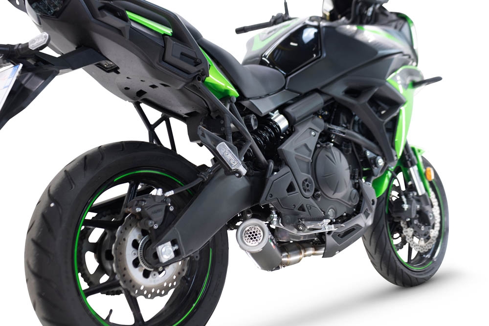 GPR auspuff kompatibel mit  Kawasaki Versys 650 2023-2025, M3 Black Titanium, Racing-Komplettsystem-Auspuff, einschließlich Krümmer und abnehmbarem DB-Killer 