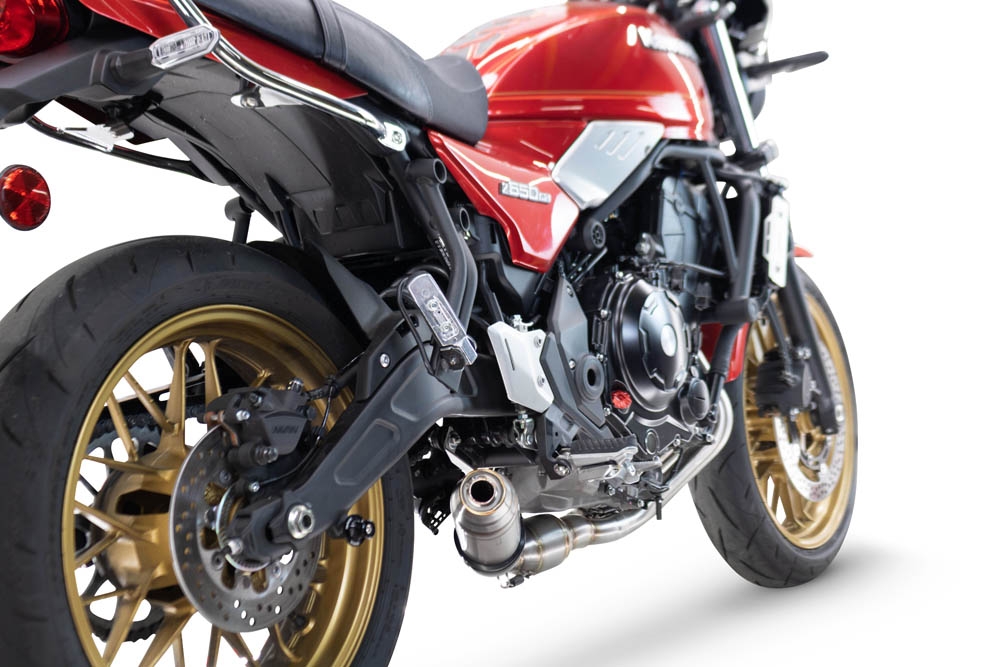 GPR auspuff kompatibel mit  Kawasaki Z 650 RS 2024-2025, Deeptone Inox, Kompletter Rennauspuff, geliefert mit spezifischem Krümmer, Artikel ohne Homologation 