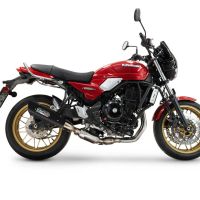 GPR auspuff kompatibel mit  Kawasaki Z 650 RS 2024-2025, GP-Revo Black Titanium, Homologierte auspuff für lärm mit verbindungsrohr und katalysator 