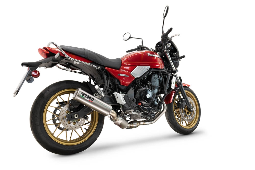GPR auspuff kompatibel mit  Kawasaki Z 650 RS 2024-2025, M3 Inox , Homologierte auspuff für lärm mit verbindungsrohr und katalysator 