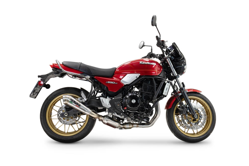 GPR auspuff kompatibel mit  Kawasaki Z 650 RS 2024-2025, Powercone Evo, Homologierte auspuff für lärm mit verbindungsrohr und katalysator 