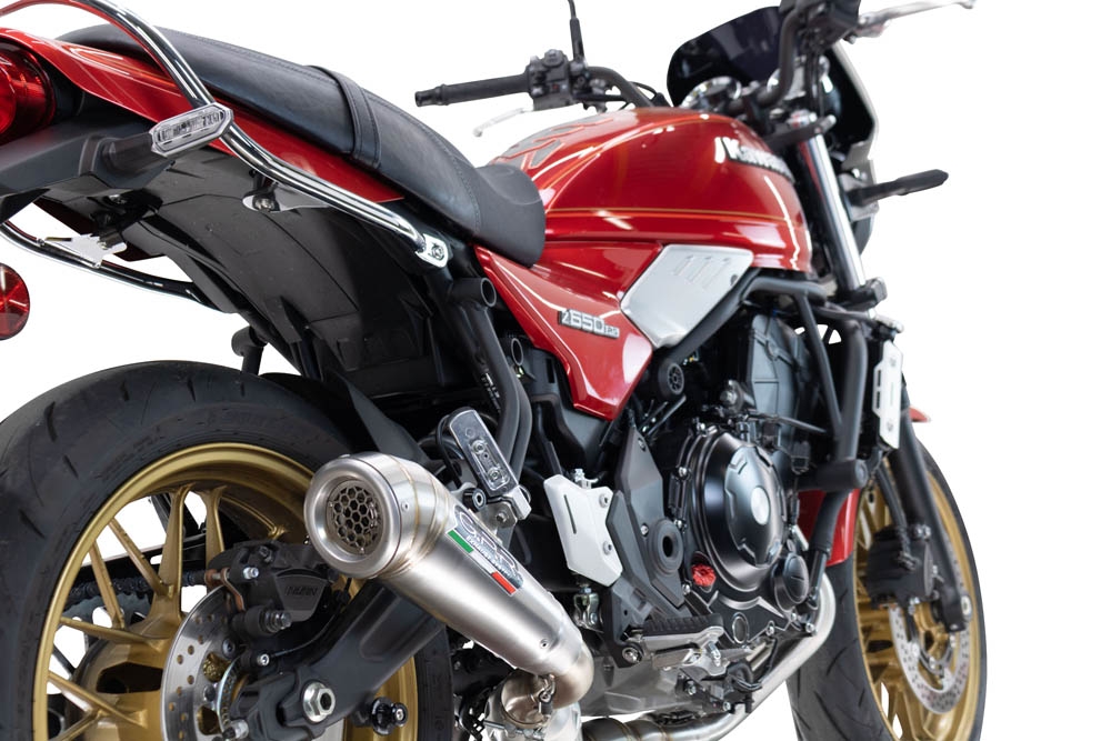 GPR auspuff kompatibel mit  Kawasaki Z 650 RS 2024-2025, Powercone Evo, Homologierte auspuff für lärm mit verbindungsrohr und katalysator 