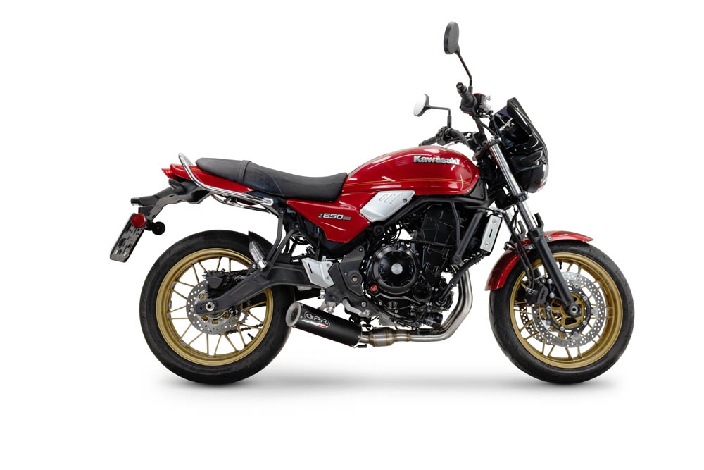 GPR auspuff kompatibel mit  Kawasaki Z 650 RS 2024-2025, M3 Black Titanium, Racing-Komplettsystem-Auspuff, einschließlich Krümmer und abnehmbarem DB-Killer 