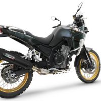GPR auspuff kompatibel mit  Kove 800X 2024-2026, Furore-X Titanio Nero, Racing Slip-on, inkl. Verbindungsrohr, herausnehmbarem DB-Killer, ohne ABE 