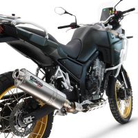 GPR auspuff kompatibel mit  Kove 800X 2024-2026, Dune Triovale Titanio, Zugelassener legaler Slip-On-Auspuff mit Abe, einschließlich abnehmbarem DB-Killer und Verbindungsrohr 