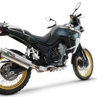 GPR auspuff kompatibel mit  Kove 800X 2024-2026, Dune Triovale Titanio, Zugelassener legaler Slip-On-Auspuff mit Abe, einschließlich abnehmbarem DB-Killer und Verbindungsrohr 