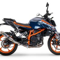 GPR auspuff kompatibel mit  Ktm Duke 250 2024-2025, Deeptone Inox, Zugelassener legaler Slip-On-Auspuff mit Abe, einschließlich abnehmbarem DB-Killer und Verbindungsrohr 