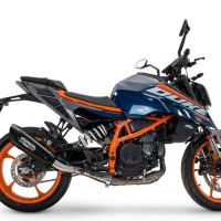 GPR auspuff kompatibel mit  Ktm Duke 125 2024-2025, GP-Revo Black Titanium, Zugelassener legaler Slip-On-Auspuff mit Abe, einschließlich abnehmbarem DB-Killer und Verbindungsrohr 