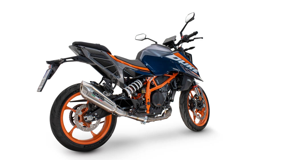 GPR auspuff kompatibel mit  Ktm Duke 250 2024-2025, GP-Revo Titanium, Zugelassener legaler Slip-On-Auspuff mit Abe, einschließlich abnehmbarem DB-Killer und Verbindungsrohr 