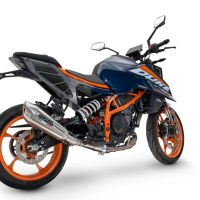 GPR auspuff kompatibel mit  Ktm Duke 250 2024-2025, GP-Revo Titanium, Zugelassener legaler Slip-On-Auspuff mit Abe, einschließlich abnehmbarem DB-Killer und Verbindungsrohr 