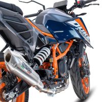 GPR auspuff kompatibel mit  Ktm Duke 250 2024-2025, GP-Revo Titanium, Zugelassener legaler Slip-On-Auspuff mit Abe, einschließlich abnehmbarem DB-Killer und Verbindungsrohr 
